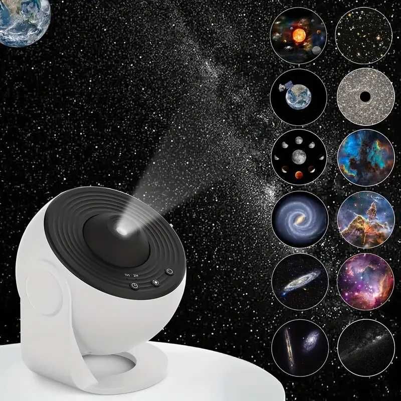 Projetor Galáctico,
Rotação de 360°
Estrelas, Luz de Teto de Nebulosa,