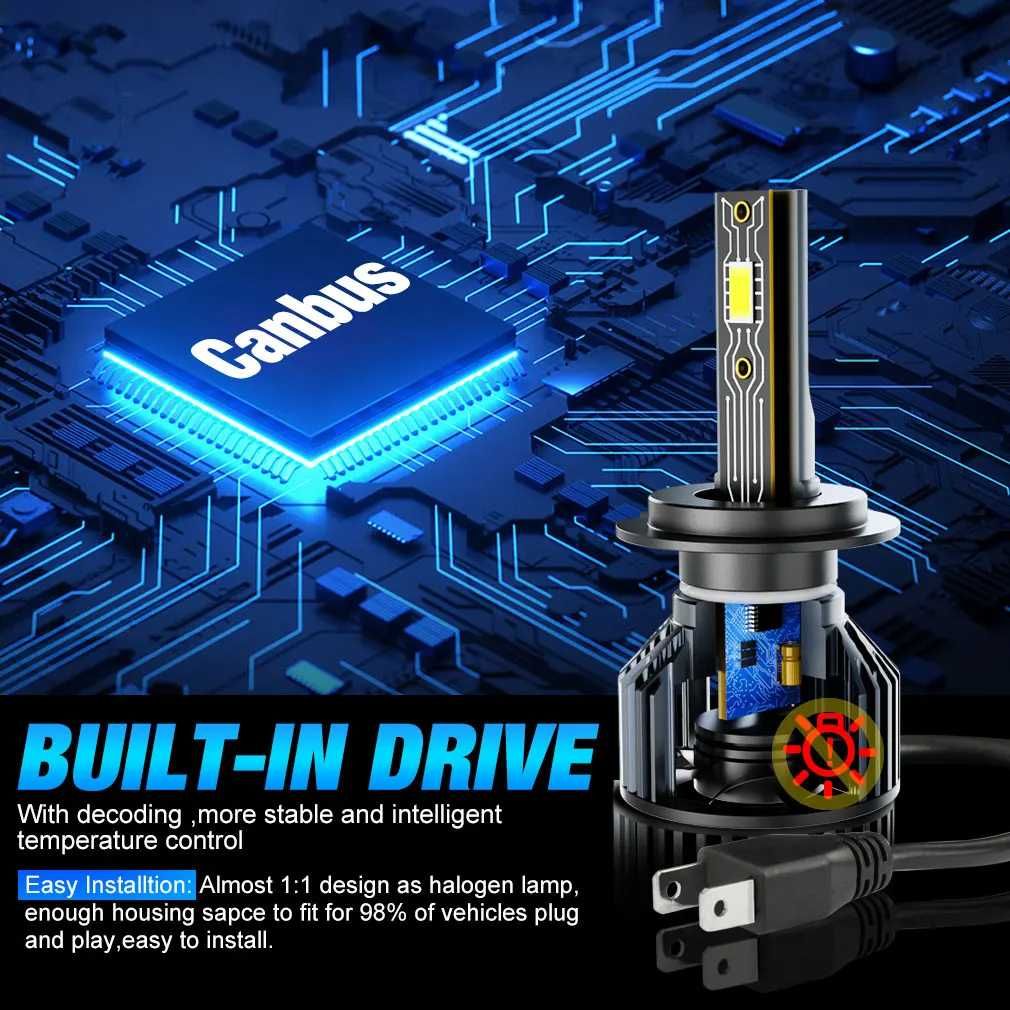 Lâmpada H4 Led Canbus  Faróis LED CSP 3570 Lâmpada 6500K Branca  12V
