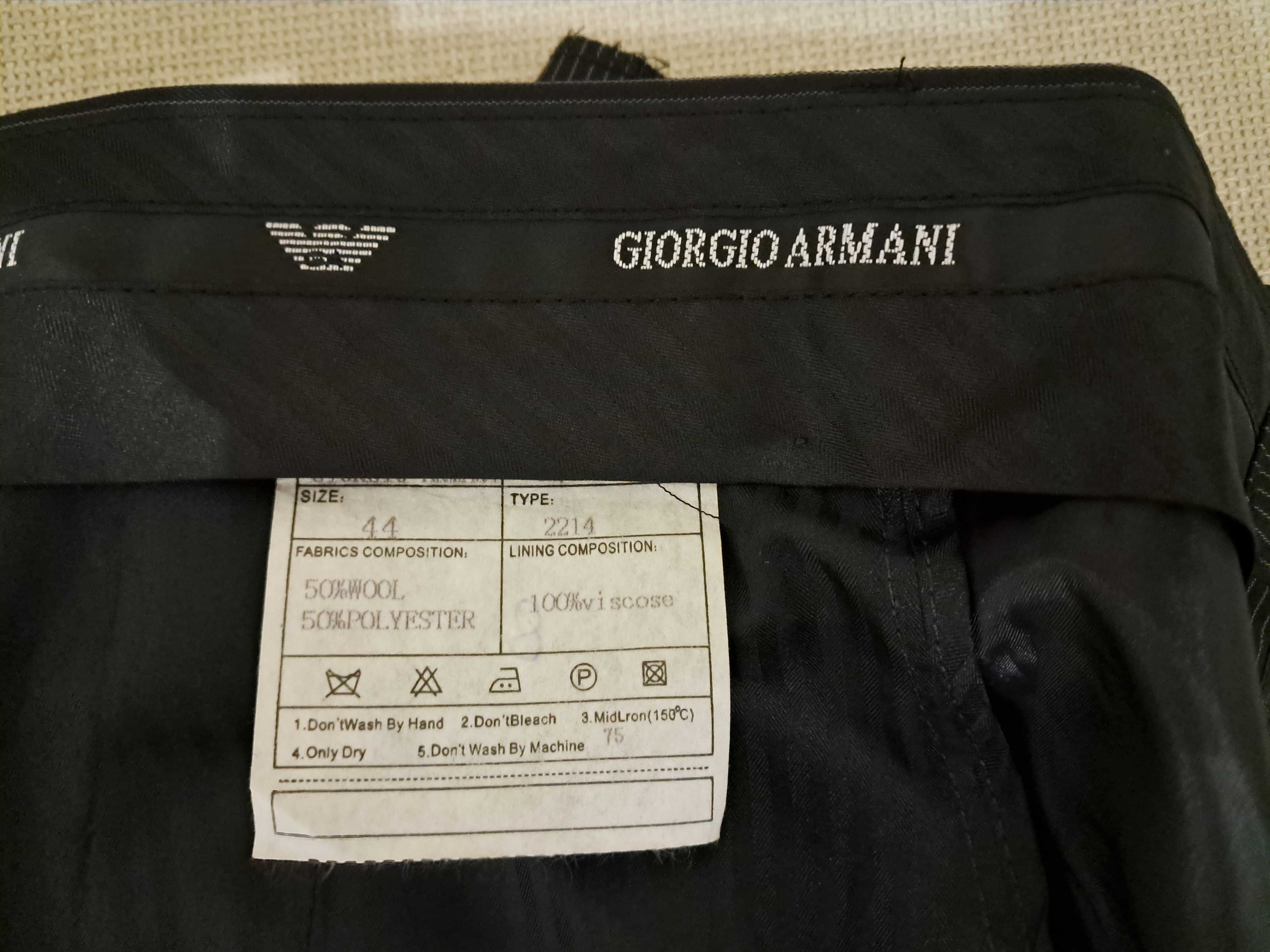 НОВЫЙ мужской черный деловой костюм GIORGIO ARMANI 58-60 XXXL
