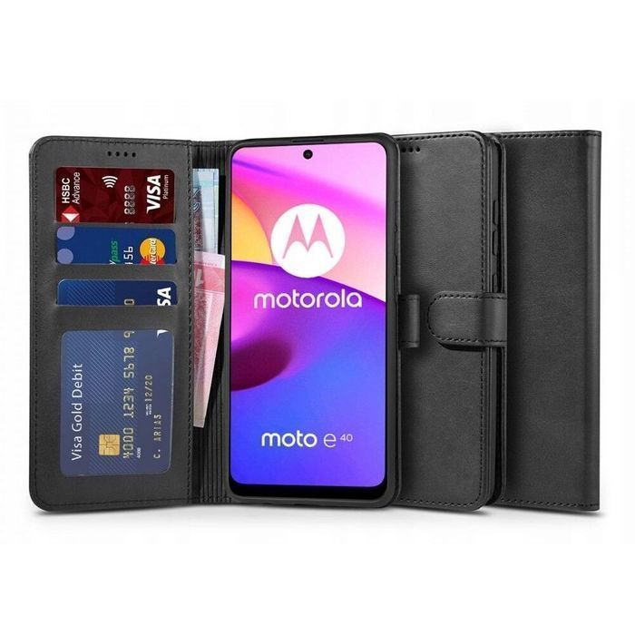 Tech-Protect Wallet Motorola Moto E20 / E30 / E40 Black