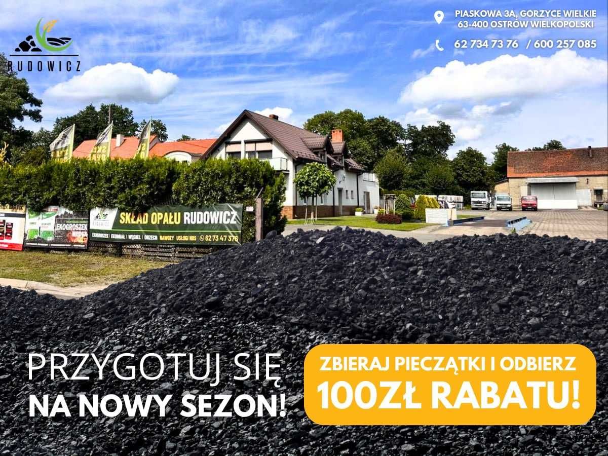 Węgiel groszek polski, orzech, kostka  skład opału RUDOWICZ