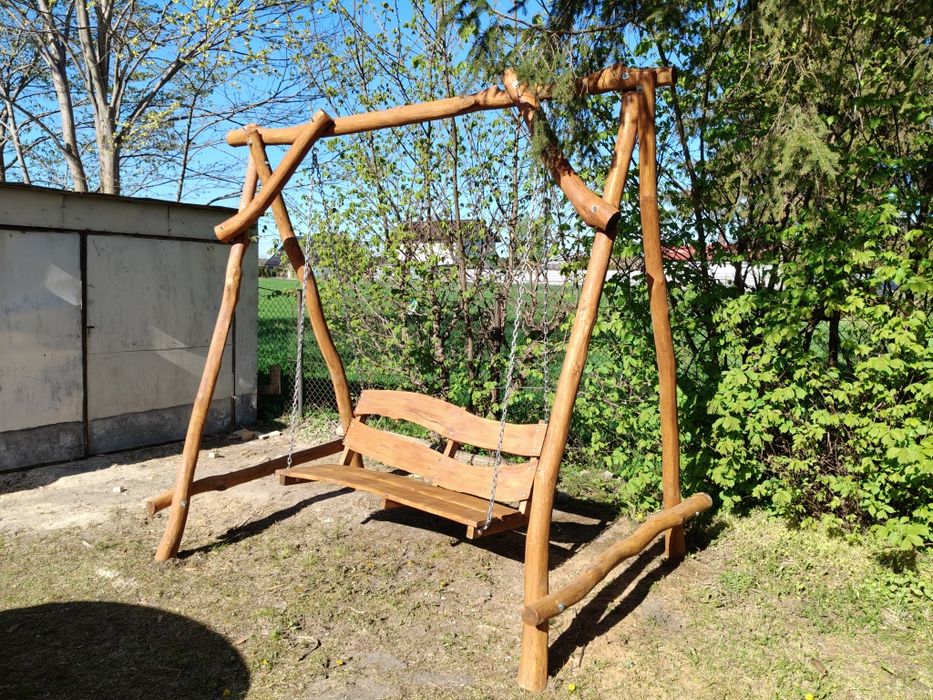 Huśtawka dębowa ogrodowa