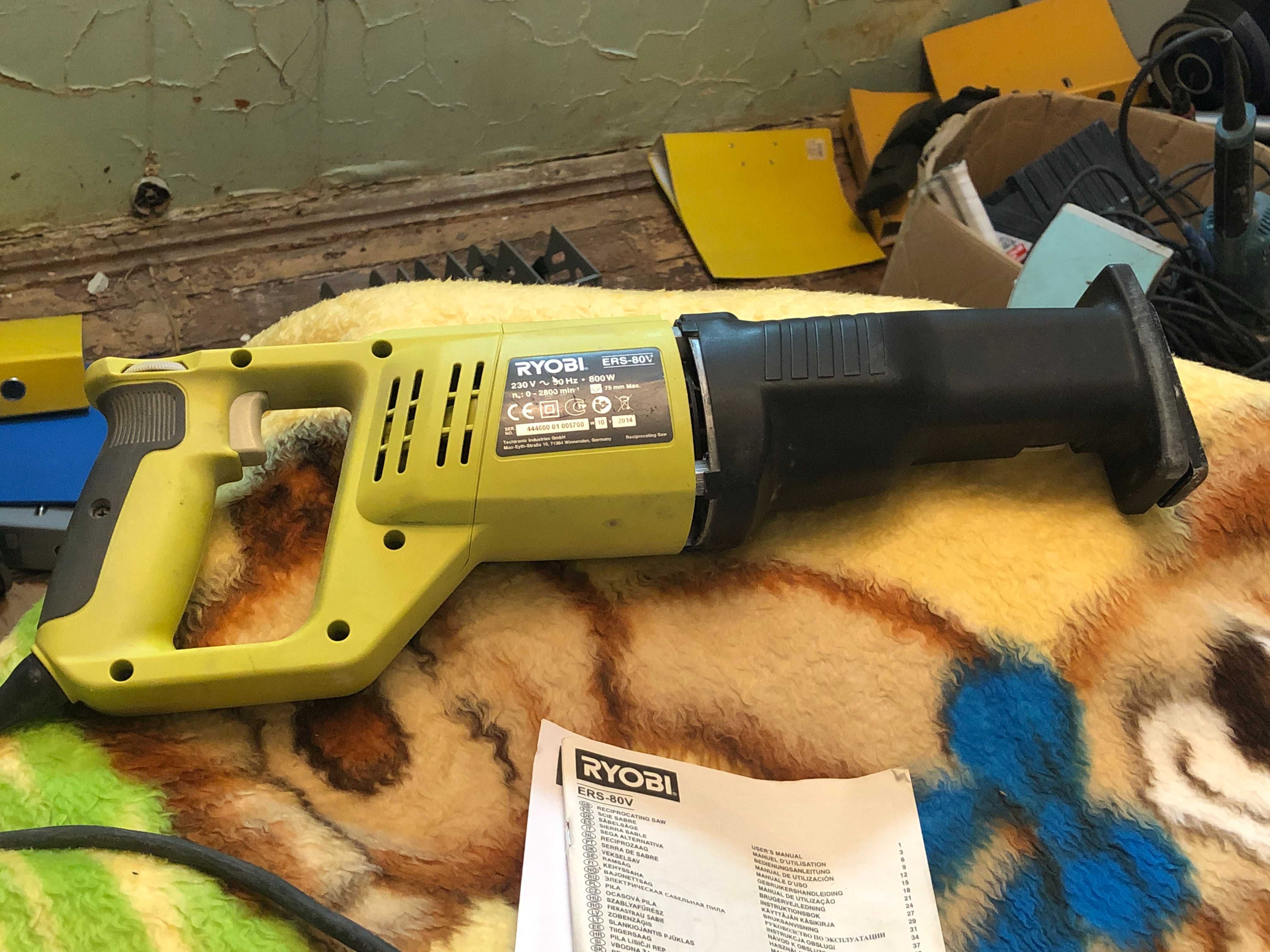 Сабельная пила  ryobi ers-80v