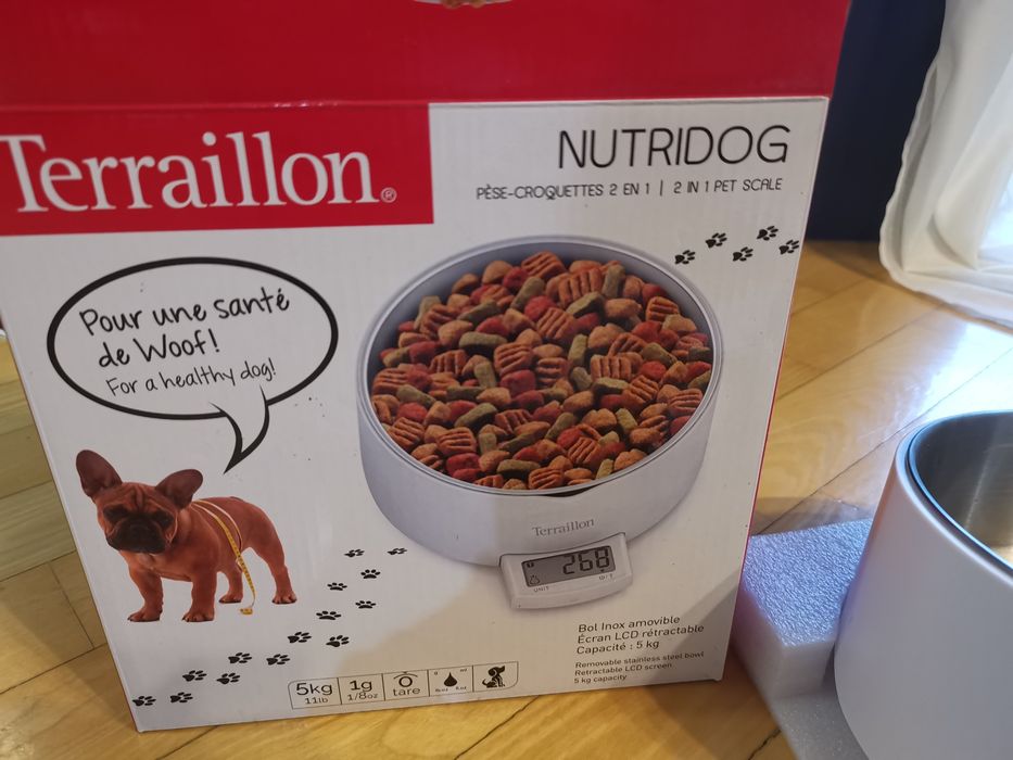 Waga z miską do karmy dla zwierząt -  psa