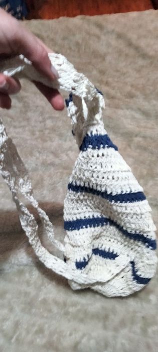 Saco/ mochila tipo ráfia de artesanato