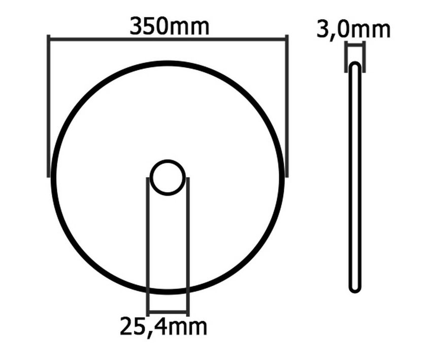 3x TARCZA DO CIĘCIA Metalu Stali Inox 350 X 25,4 X 3,0mm Do Ukośnicy