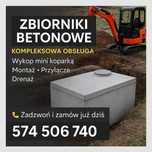Zbiorniki Betonowe na szambo / deszczówkę od producenta kompleksowo!
