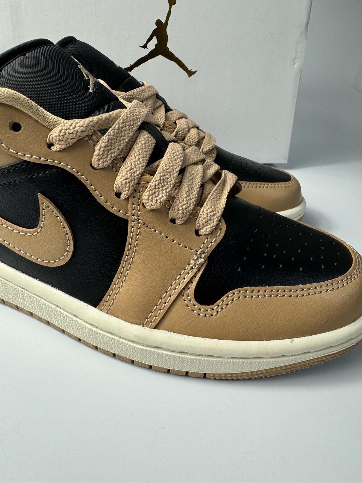 Nowe Sneakersy damskie WMNS AIR JORDAN 1 LOW brązowe 35,5