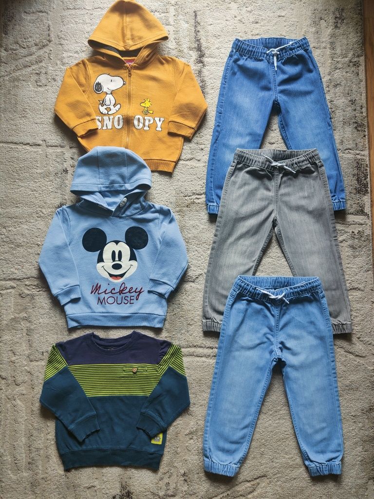 Zestaw ubrań dla chłopca 104 H&M Reservef Cool Club Mickey Snoopy