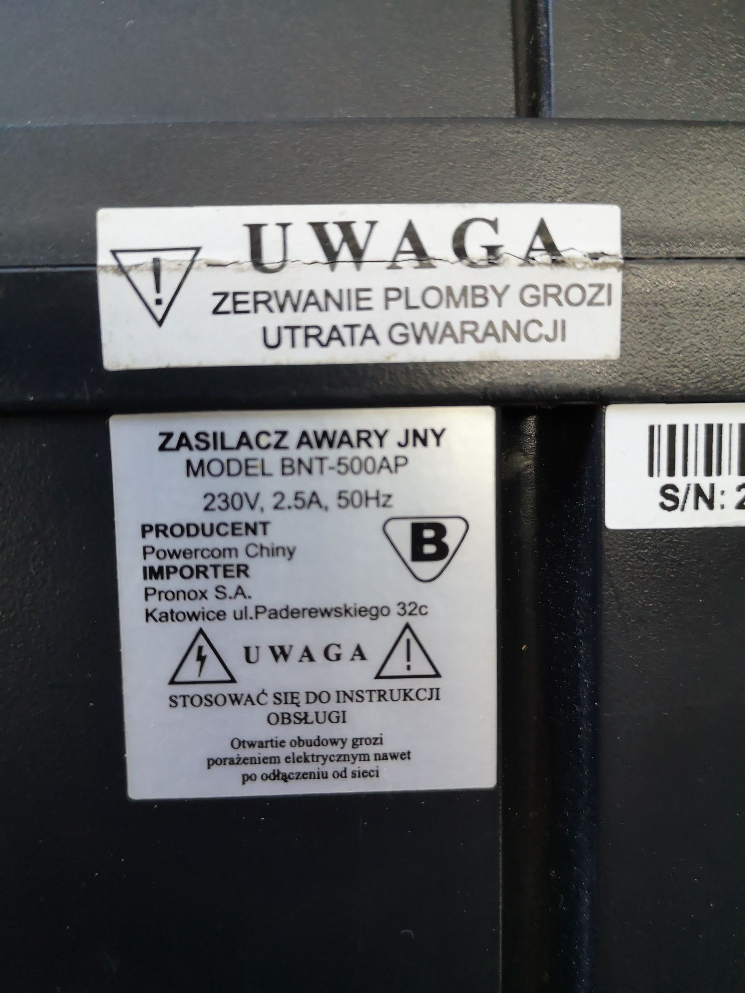 Zasilacz awaryjny UPS 300 watt. BNT-500AP