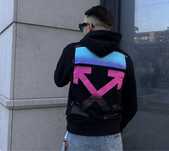 Худи off white в черном цвете
