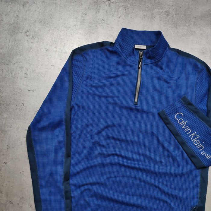 MĘSKA Granatowa Bluza Sportowa Suwak GYM Active CK Calvin Klein Golf