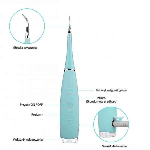 Elektryczny Skaler Soniczny Usuwa kamień nazębny
