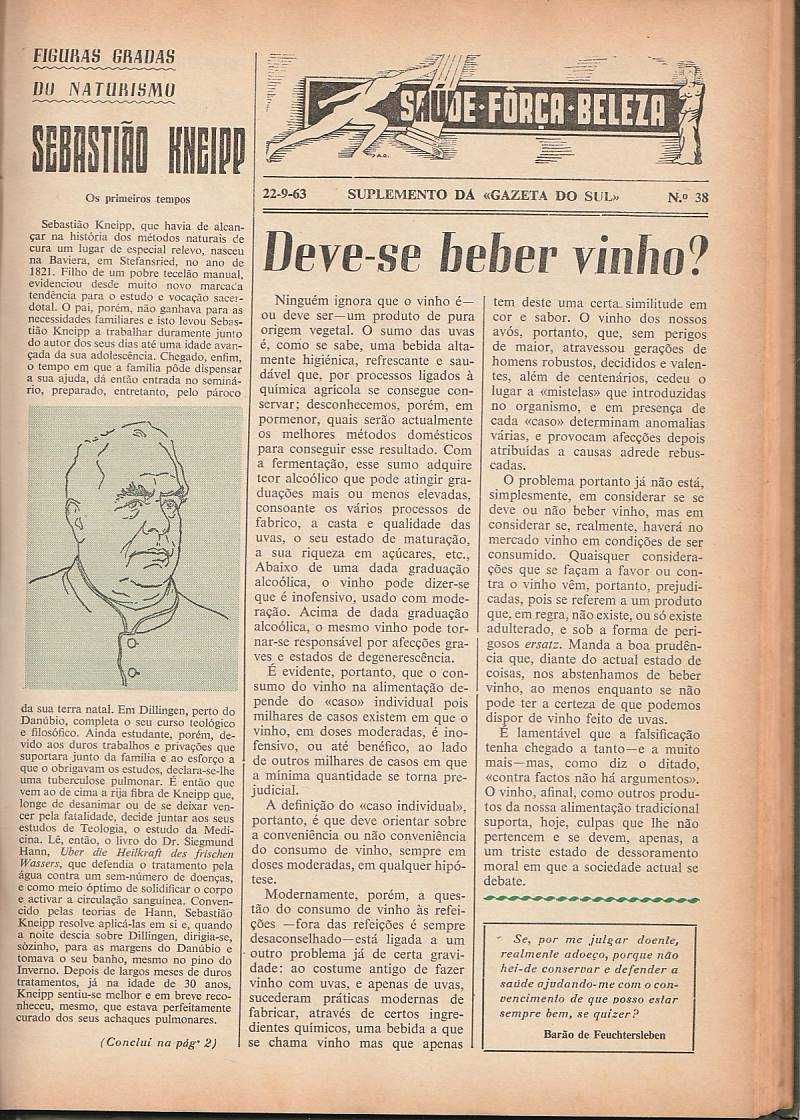 Saúde Fôrça Beleza – Suplemento da Gazeta do Sul Ano I – 1963