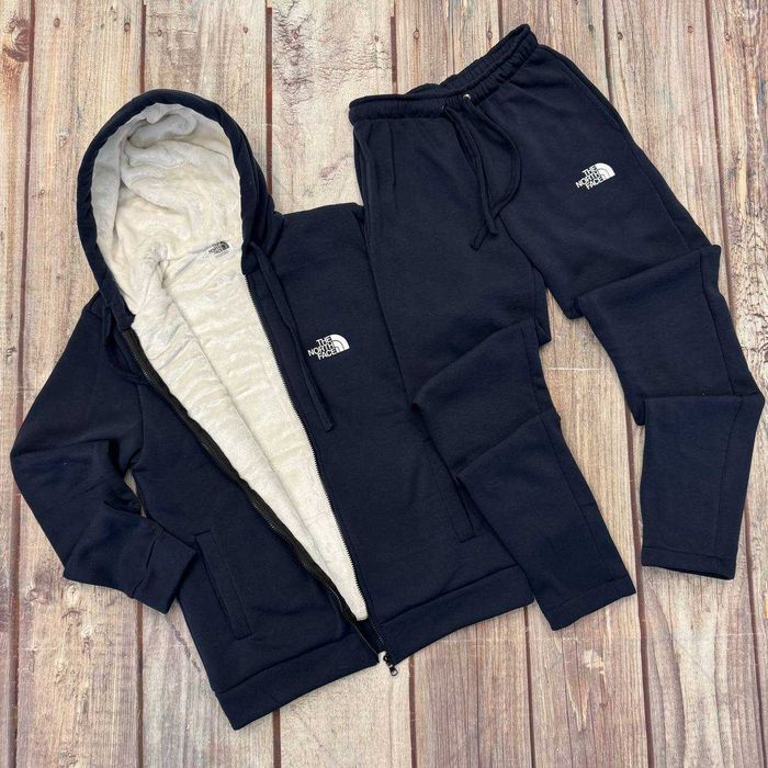 Спортивный костюм мужской на меху The North Face теплый зимний tnf