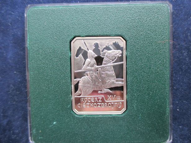 Srebrna moneta 10 zł z 2007 r. Rycerz ciężkozbrojny. Oryginał !!!