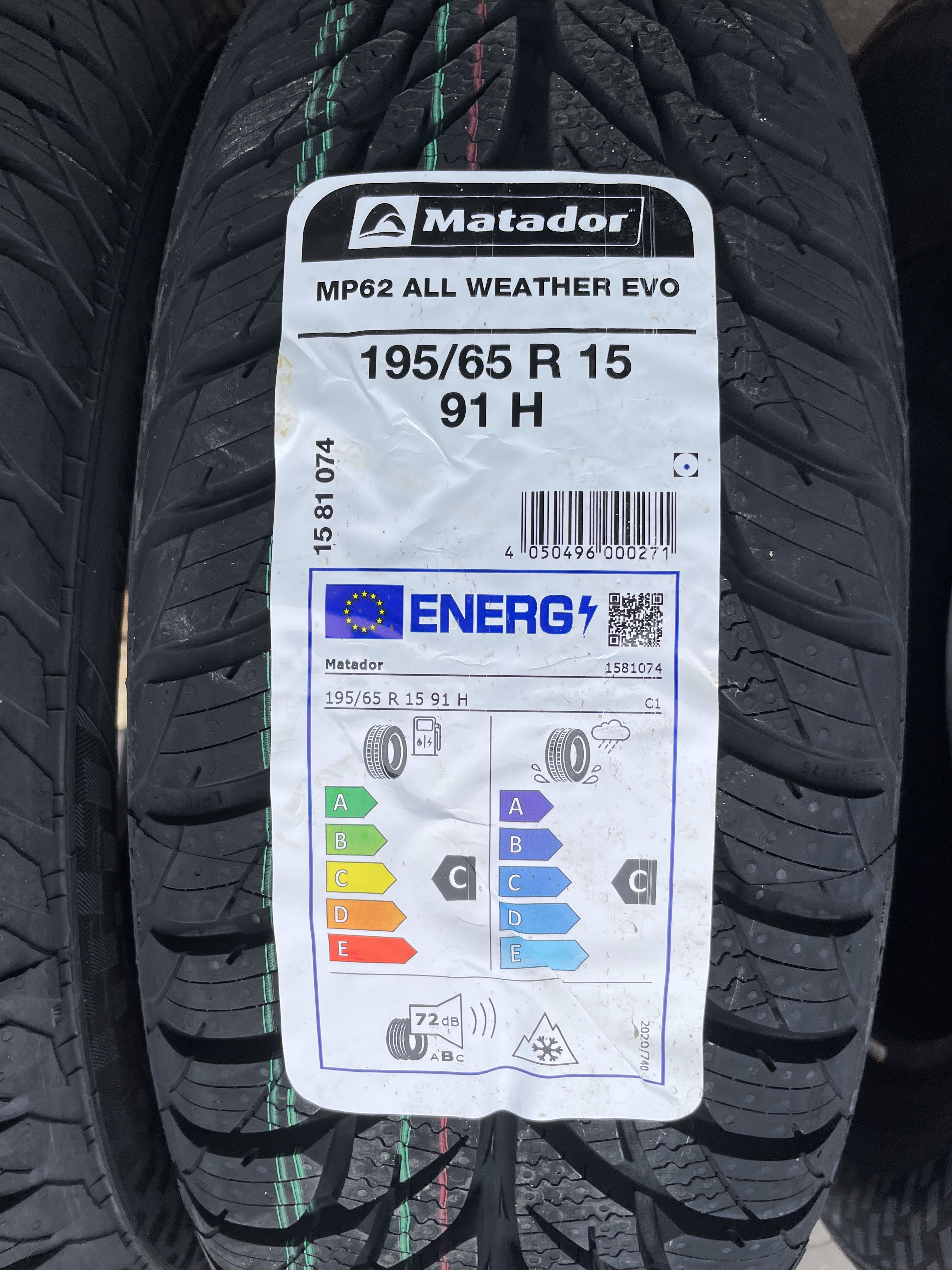 Okazja opony całoroczne 195/65R15 91H Matador ALL WEATHER EVO 9mm NOWE