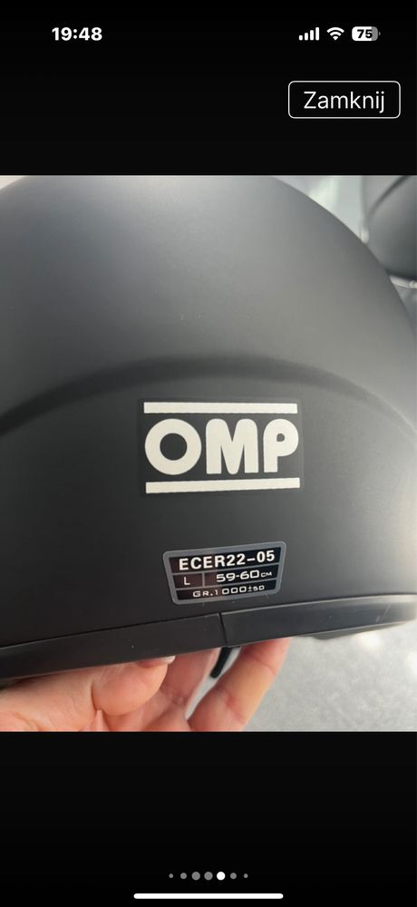 Kask czarny  Omp L