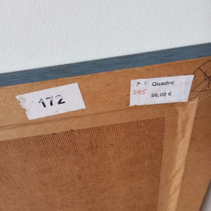 Quadro c moldura tons de azul