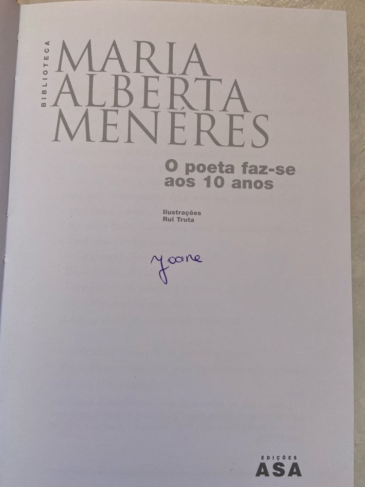 Livro “O poeta faz-se aos 10 anos”