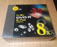Płyty DVD-R 4,7 GB (120 min), 8x, Slim/Jewel Case - 10 sztuk