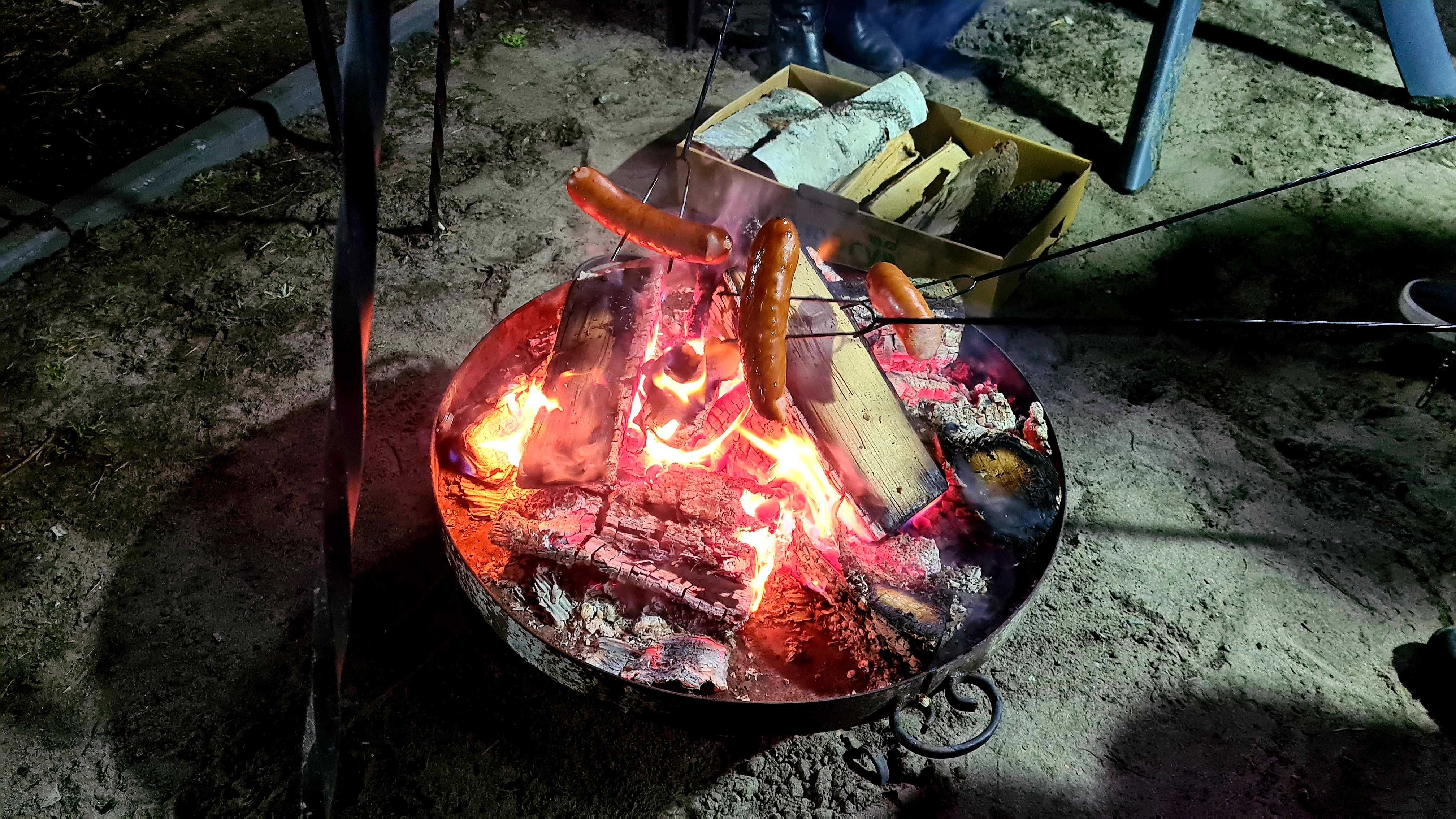 GRILL ogrodowy Trójnóg Ruszt 80 na ognisko palenisko kociołek emalia 8