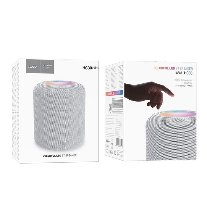 Głośnik bluetooth LED 5W 3h Hoco HC30 szary