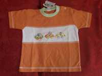 T' shirt menino cor laranja nova 12 meses