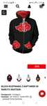 Bluza Rozpinana z kapturem 3D Naruto Akatsuki