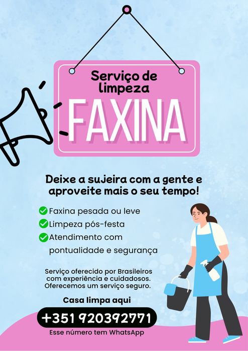 Serviço de limpeza/ faxina no porto