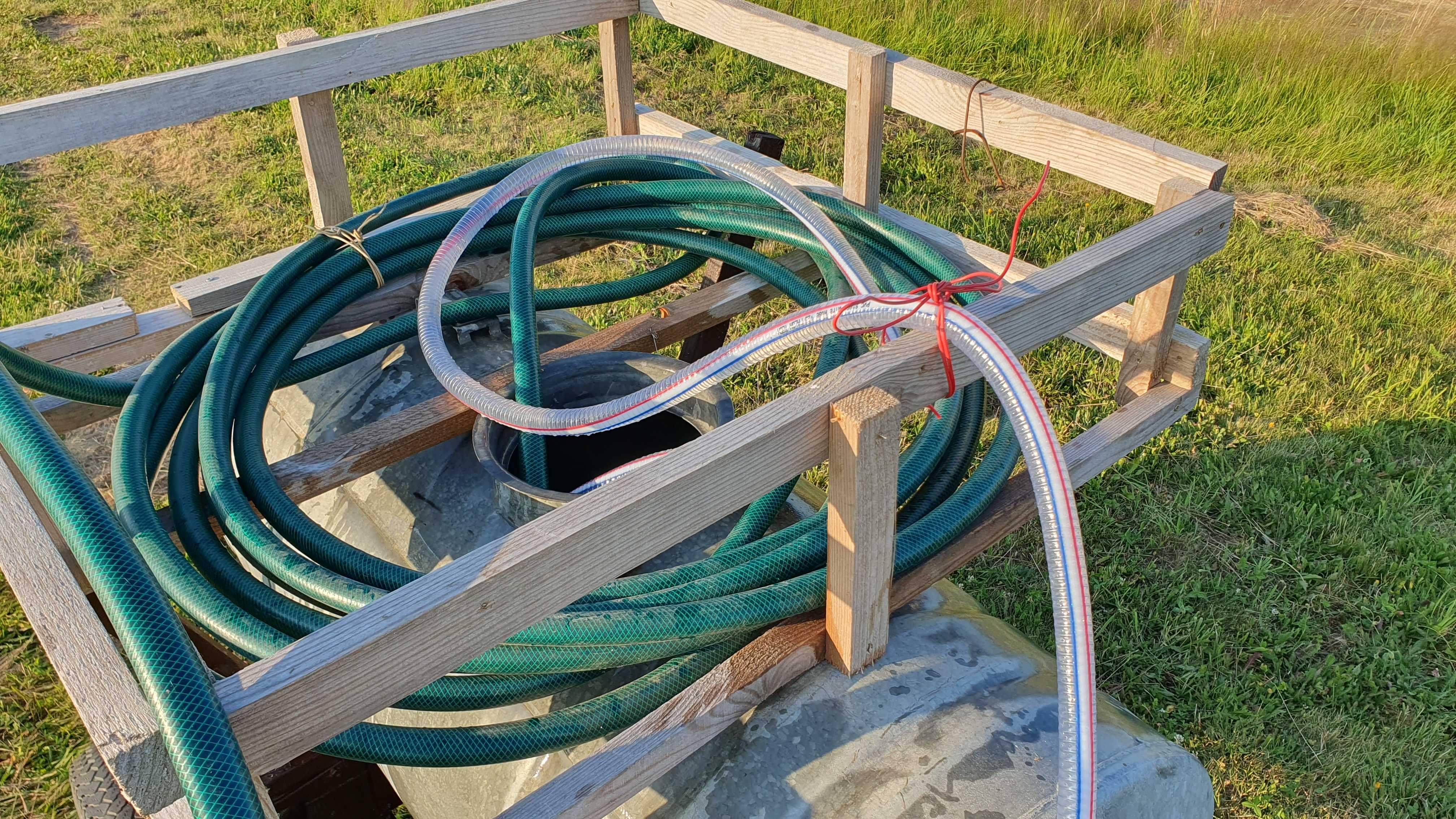 Beczka na wodę nowa pompa spalinowa motopompa węże 20m