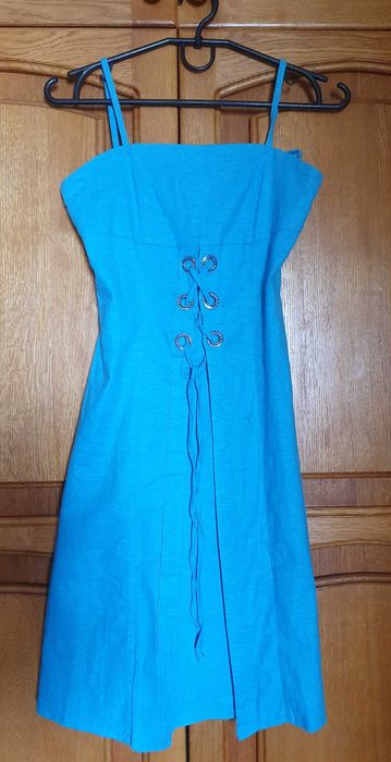 Сарафан  з льону на дівчинку 9-12 років, вживана річ