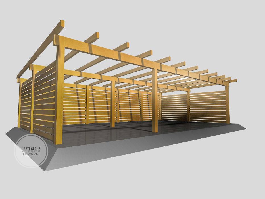 Wiata garażowa 10x6m 3 stanowiskowa Producent