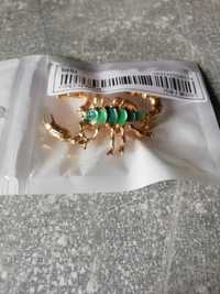 Broszka przypinka skorpion znaki zodiaku zodiak astrologia turkus złot