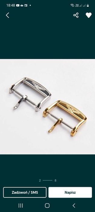 Klamerka longines rozstaw wewnętrzny 18 mm  stal