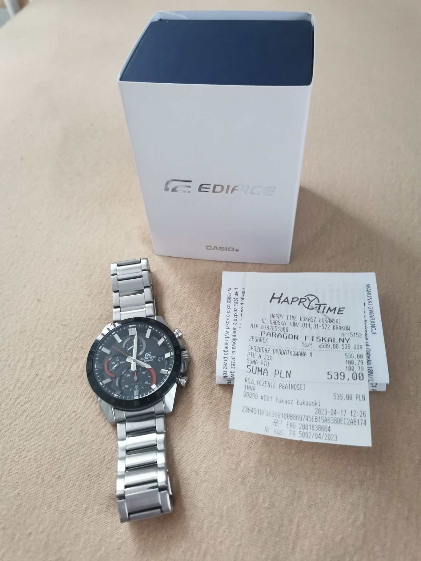 Zegarek Casio EDIFICE EFR-571DB Jak NOWY Gwarancja Męski