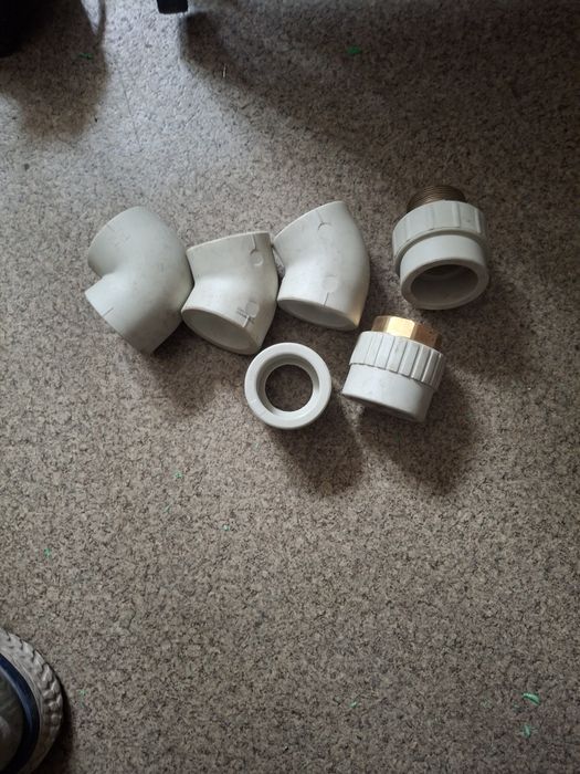 Zestaw złączek pp fi50 mufa kolano łuk