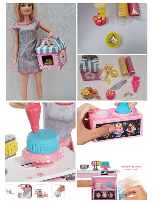 набір меблі лялька Барбі Mattel  кондитер перукар кафе  кухня салон