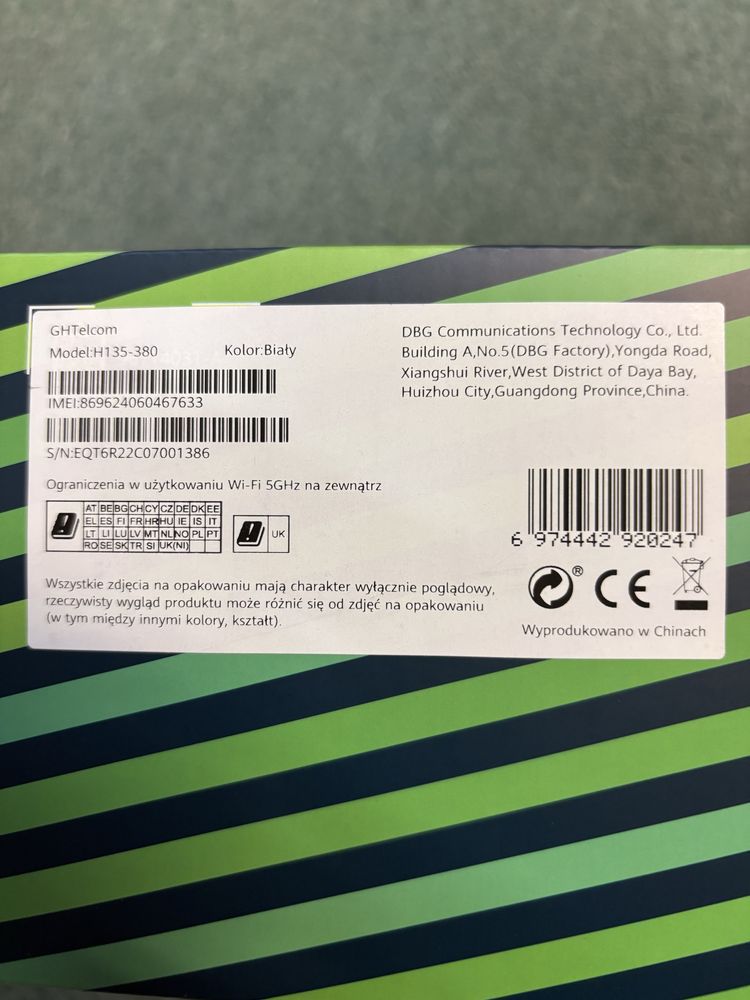 Ruter HUAWEI GHTelecom SPEEDBOX 5G CPE 3 H135-380