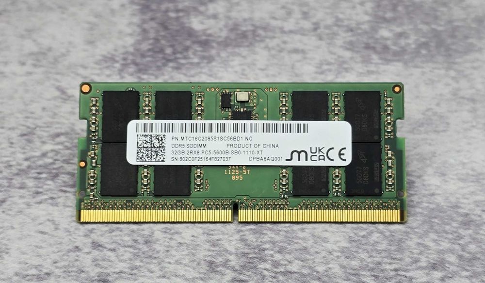 Оперативна пам'ять Micron 32GB So-Dimm DDR5 5600MHz Нова!