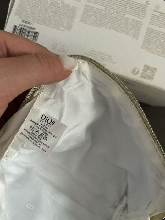 Kosmetyczka Dior trousse pouch zlota na kosmetyki nowa christian