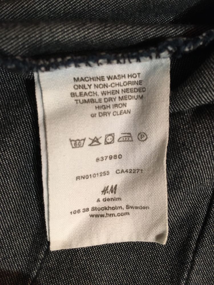 H&M bluzka koszula tunika denim m modna lekka 100% bawełna