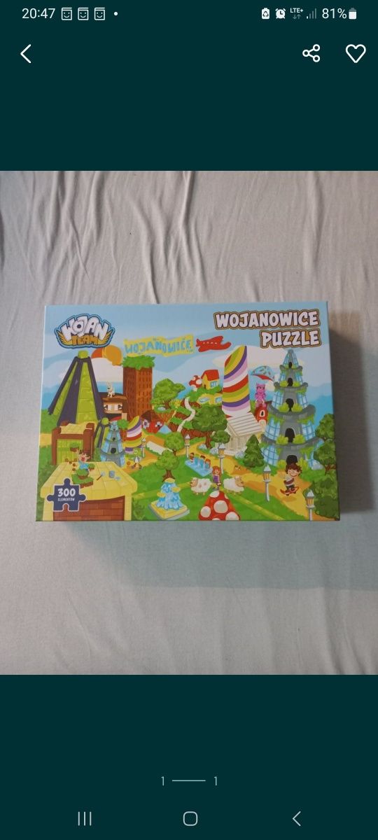 Puste pudełko po puzzlach Minecraft Wojanowice Wojan