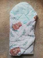 Becik rożek do spania dla noworodka niemowlaka misie