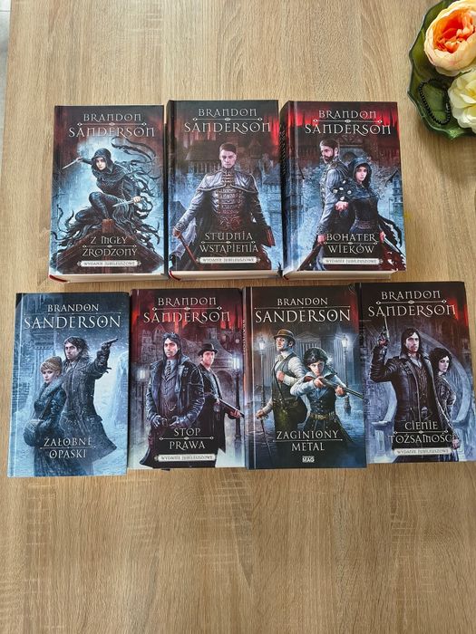 7 tomów Brandon Sanderson Z Mgły Zrodzony twarda oprawa