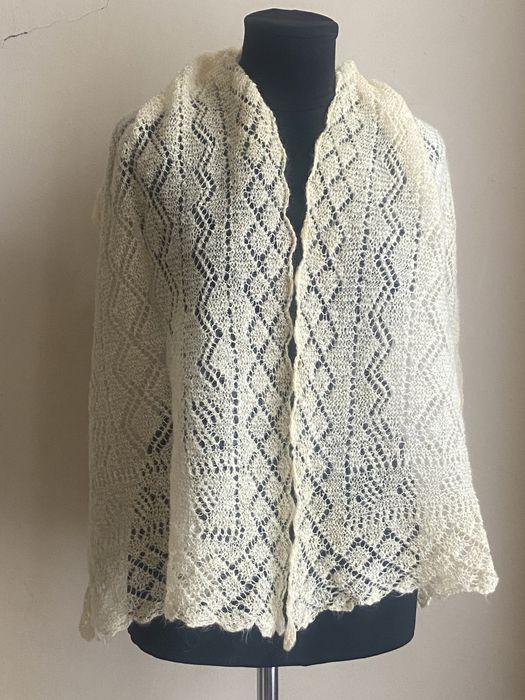 Шарф палантин пуховый паутинка винтаж