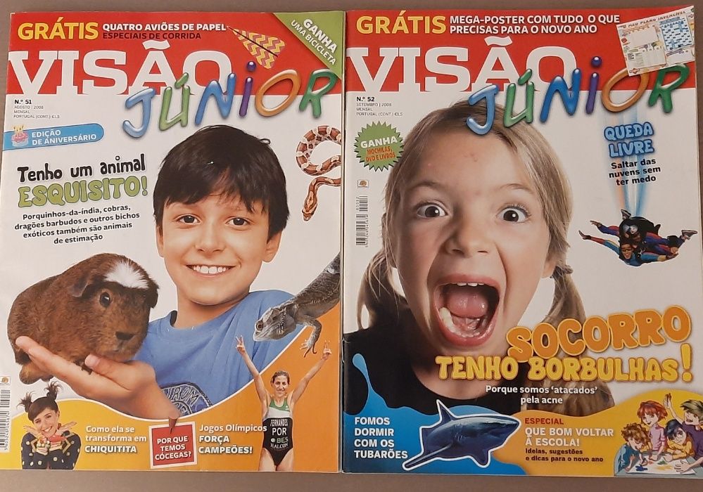 48 Revistas Visão Júnior - de 2004 a 2008 - Atenção colecionadores