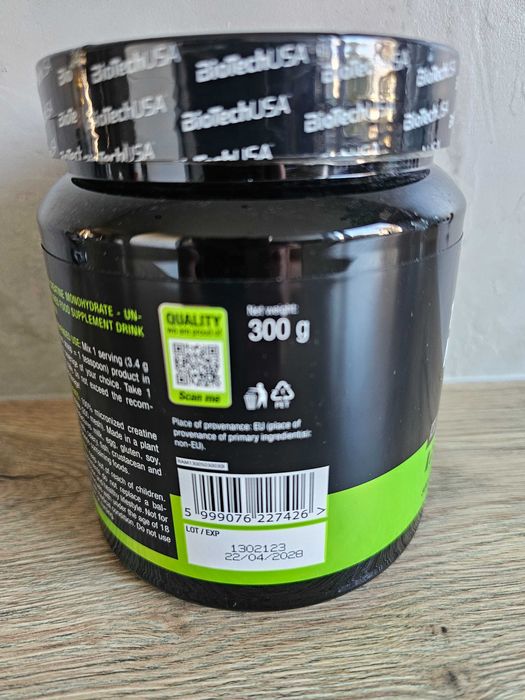 Monohydrat kreatyny BIOTECH 100% Creatine Monohydrate (300 g)