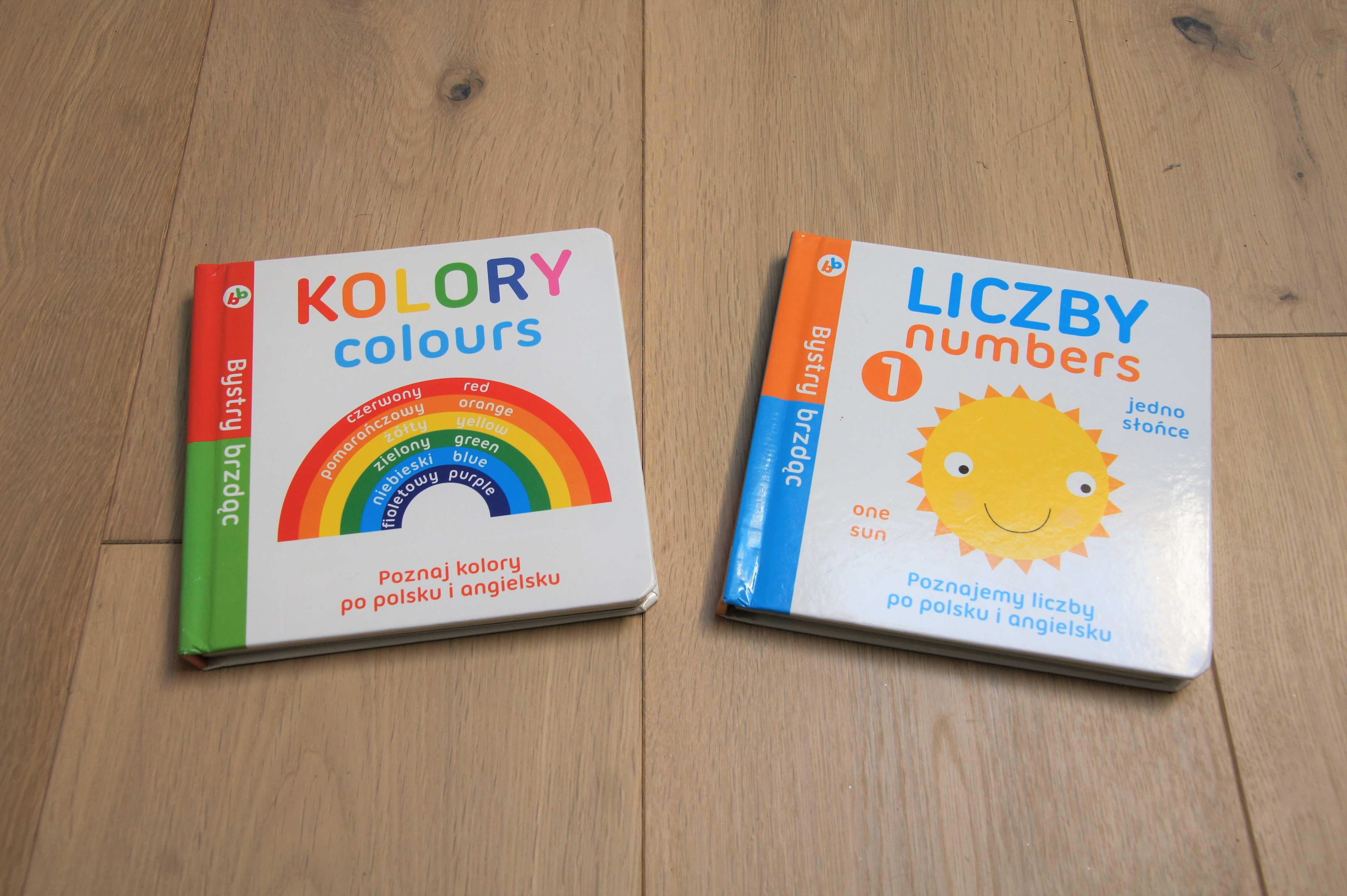Dwie książeczki z serii Bystry brzdąc:
kolory colours
liczby numbers