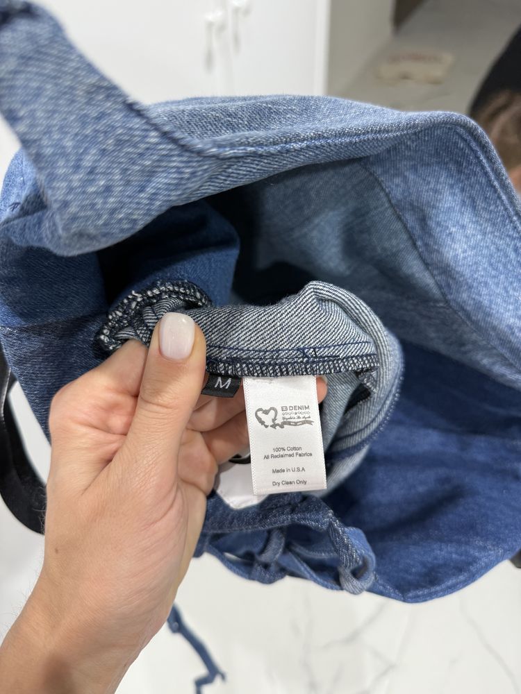 EB Denim USA оригінал дизайнерська джинсова корсетна міні сукня платье